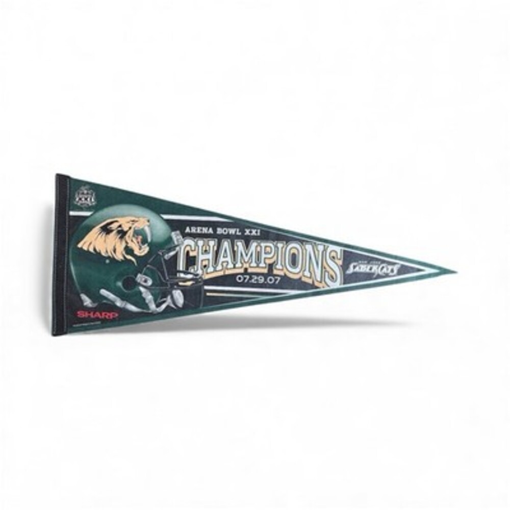 Vintage 2007 AFL San Jose Sabercats  Arenabowl XXI Champions Team Logo Pennant